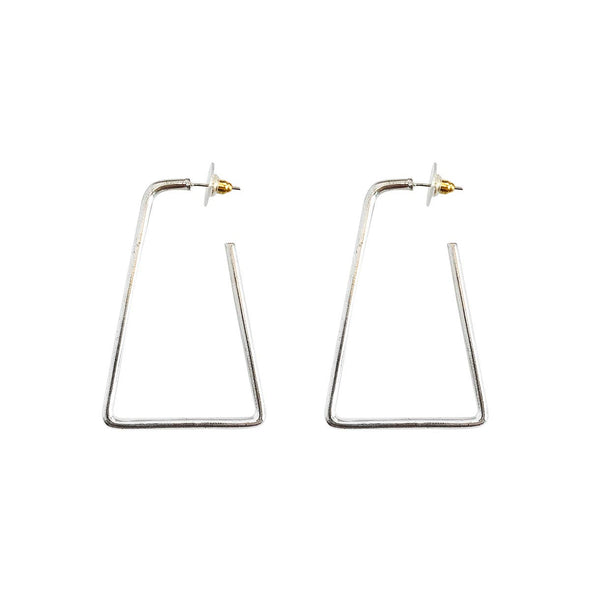 Isosceles Hoops - Silver Tone