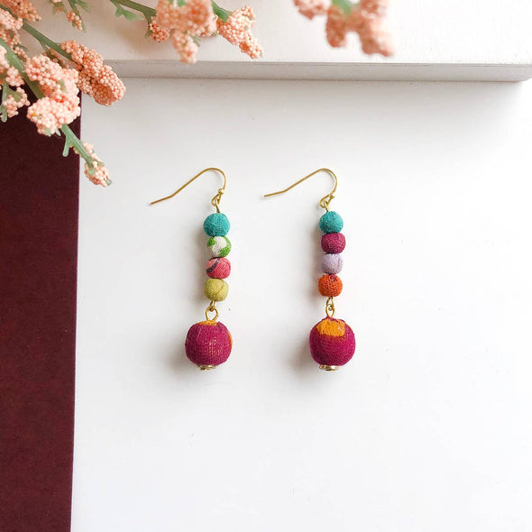 Dripping Kantha Earrings