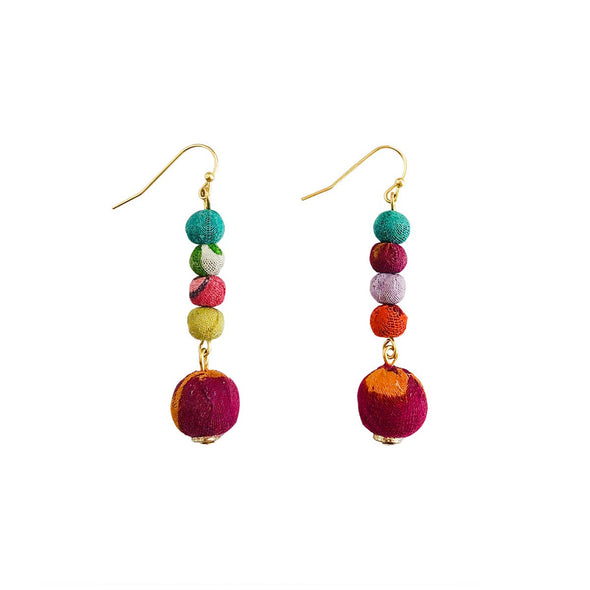 Dripping Kantha Earrings