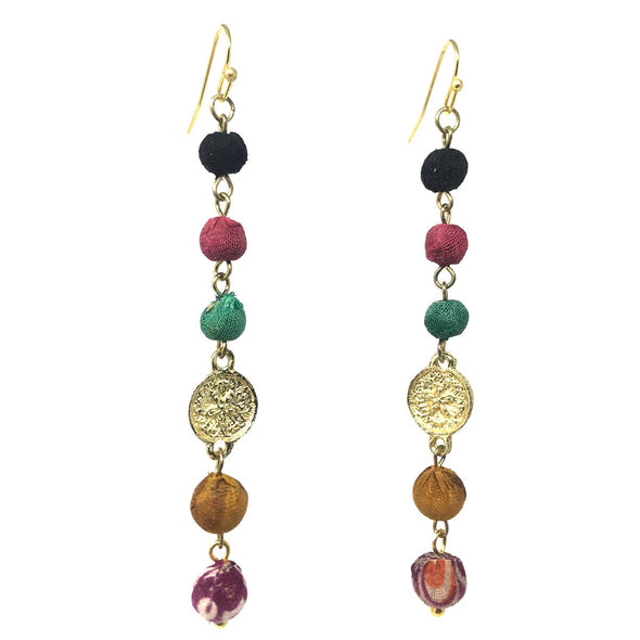 Kantha Raindrop Earrings