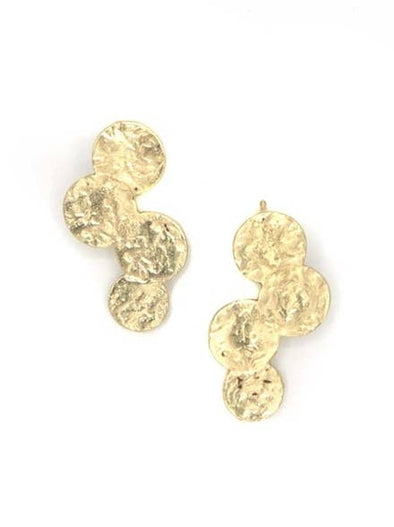 Polka Dot Studs - Brass