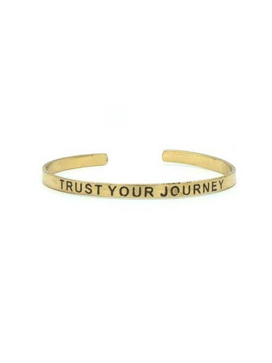 Trust Your Journey Cuff - Brass