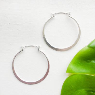 Organic Hoops - Silver