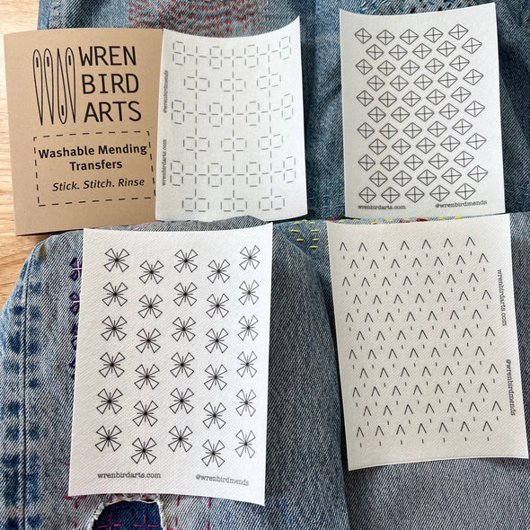 Washable Mending Patterns Set #8 Craft Brown