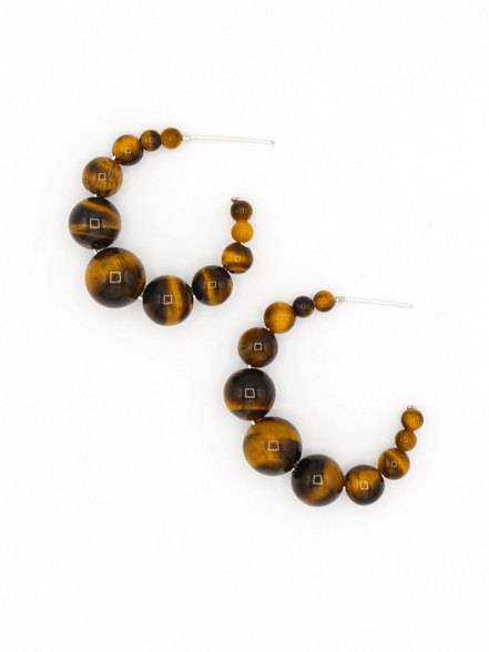 Tiger Eye Hoops