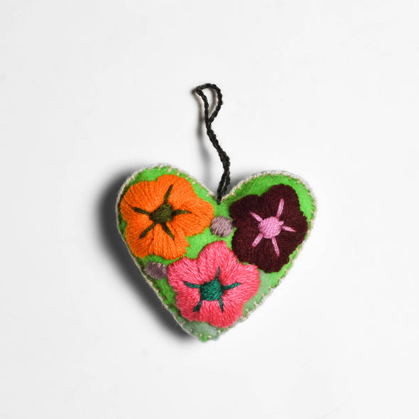 Corazon Heart Embroidered. For a Valentines or Christmas Gift - Mexico