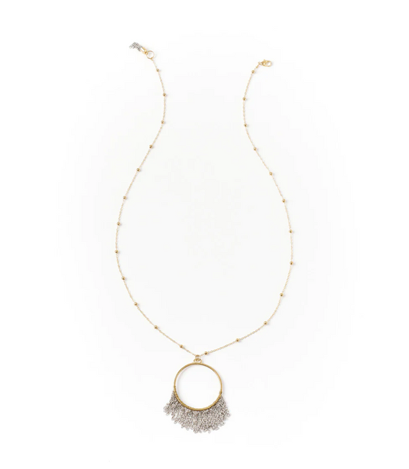 Circle and Chain Necklace