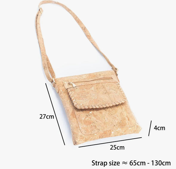Gypsy Natural Cork in all Natural or with a Gold or Silver Flick - Vegan Bag