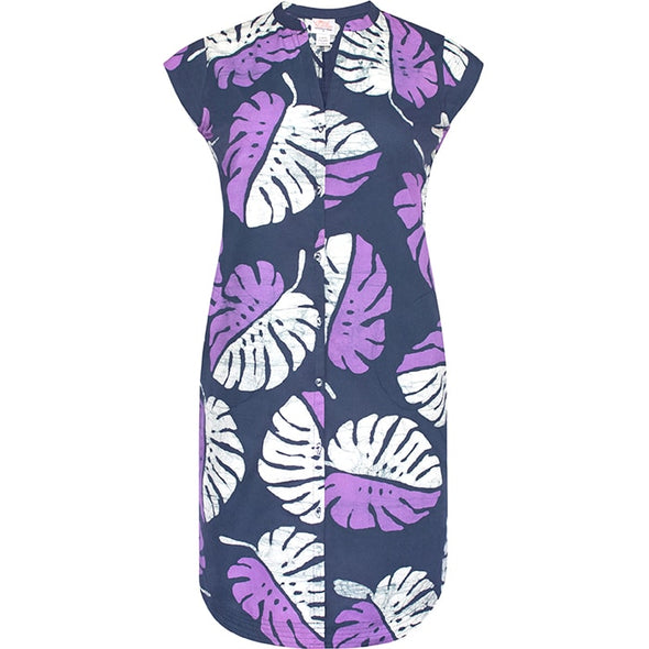 Harbor Dress - Monstera Purple