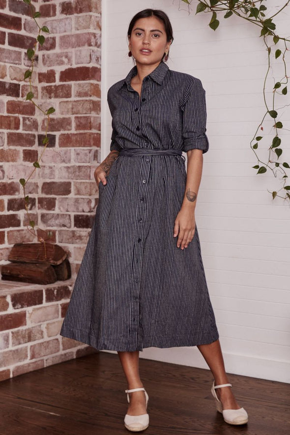 Savanna Shirt Dress - 100% Hand-loomed Cotton - Only 10 and 16 Left
