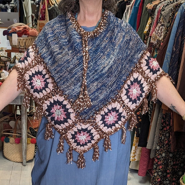 Poncho - Each one is unique -Made from Upcycled Jumpers.