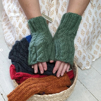 Alpaca Arm Warmers - Hand Knitted