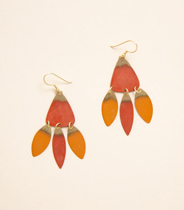 Serene - Leaf Earrings, Desert