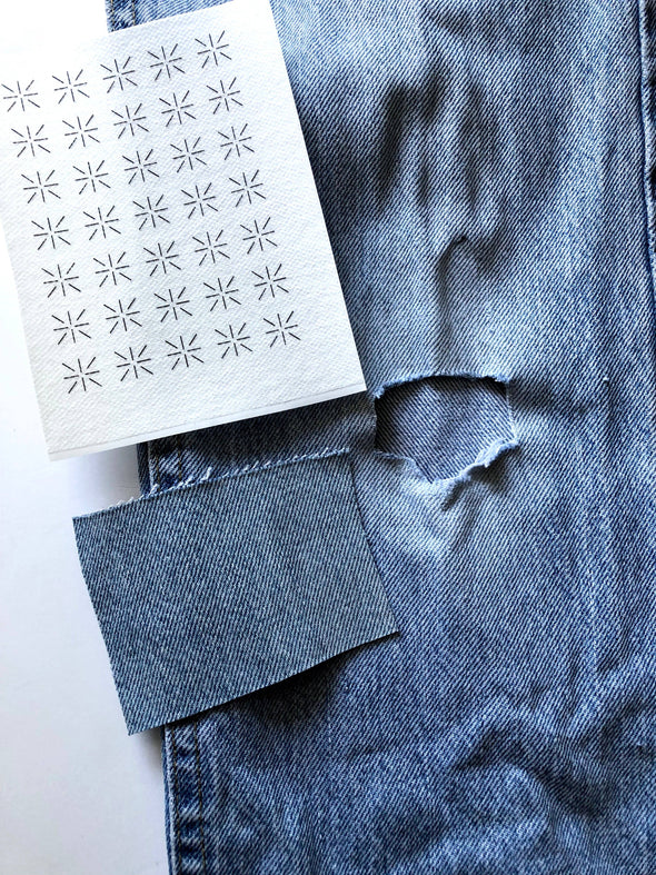 Washable Mending Patterns #1 Blue