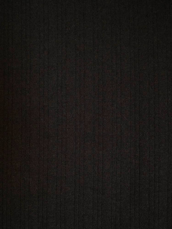 Rita Long Sleeve Jumpsuit Black Rib Knit