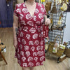 Red Roses Wrap Dress-Dress-Aware... the social design project