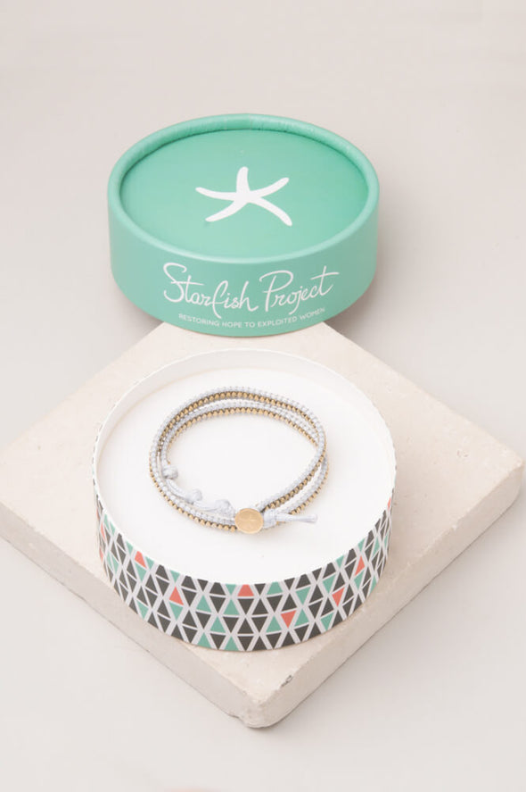 Starfish Project - Sue White; Starfish Pendant Wrap Bracelet-Bracelet-Aware... the social design project