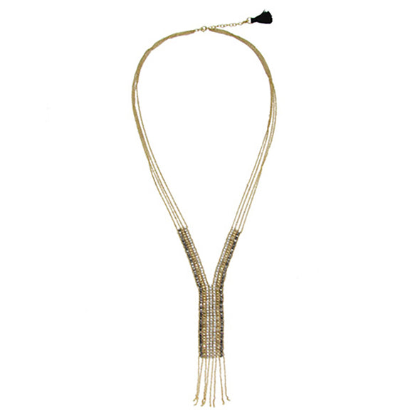Fringed "Y" Necklace