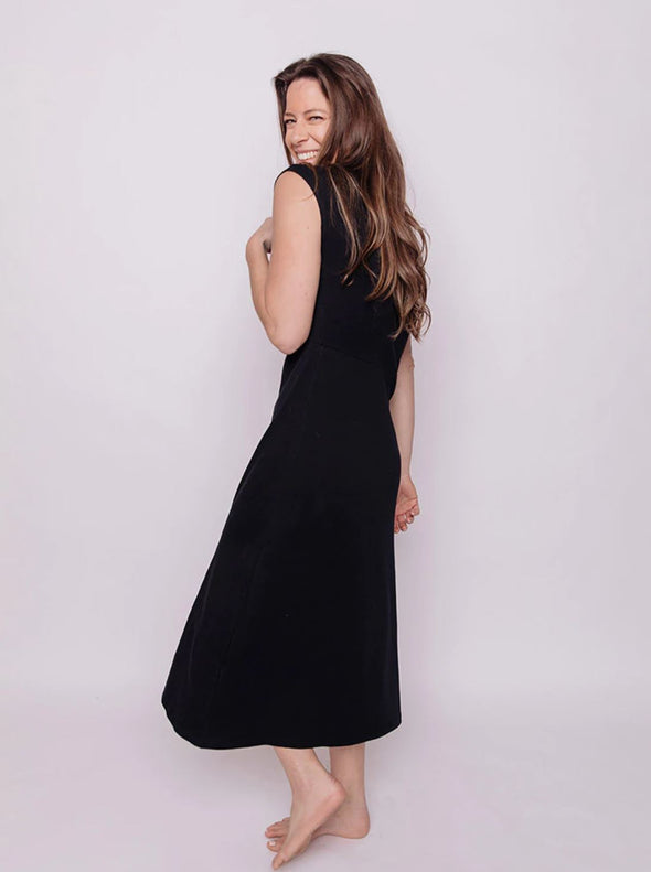Elise Sheath Dress Black - Organic Cotton