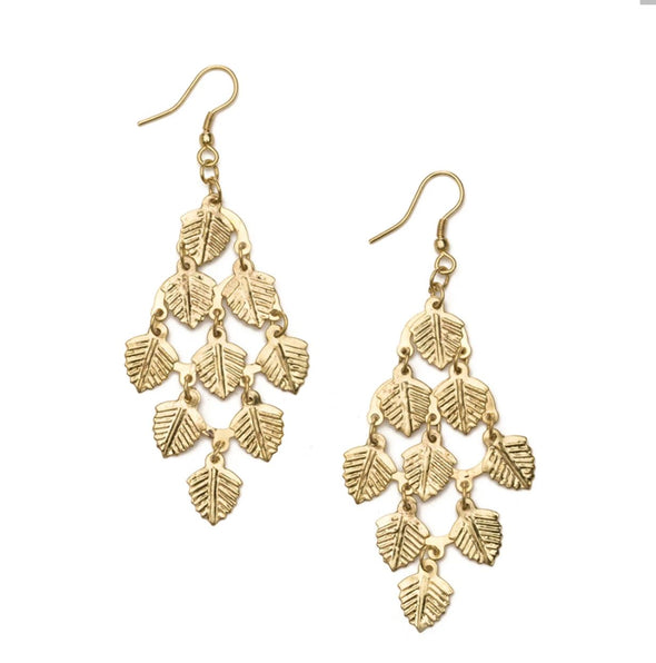 Falling Leaf - Gold or Silver-Earrings-Aware... the social design project