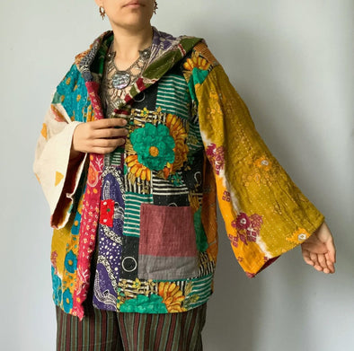 Patchwork Kantha Kimono Jacket #6
