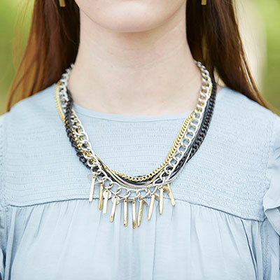Spiked Metallic Necklace