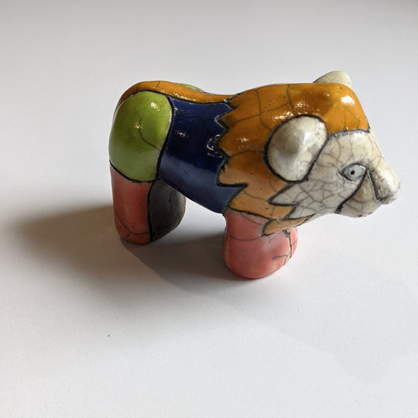 Raku Pottery - Small Lion