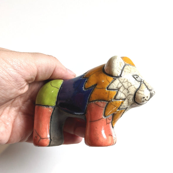 Raku Pottery - Small Lion