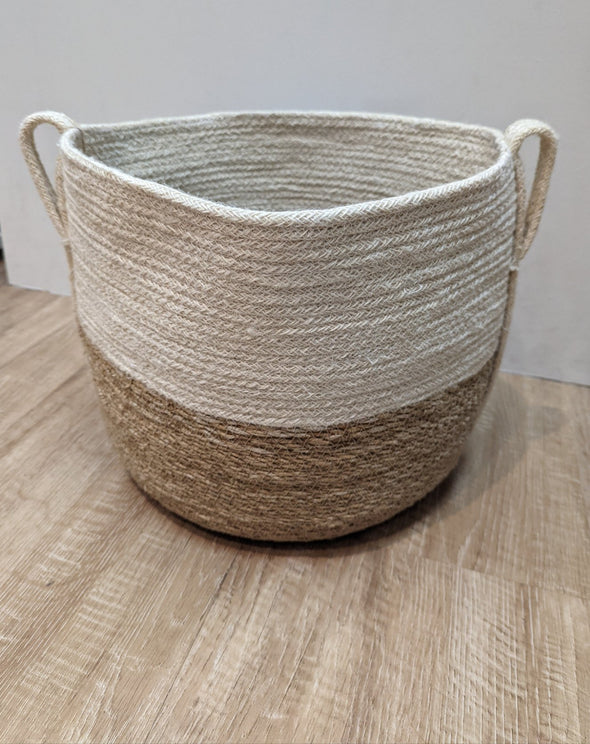 off -White/ Cream Jute Sea Grass Basket