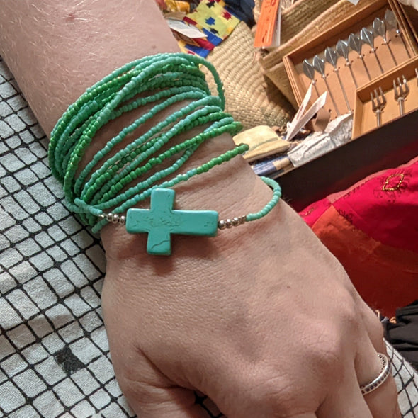 Turquoise Cross Necklace / Bracelet