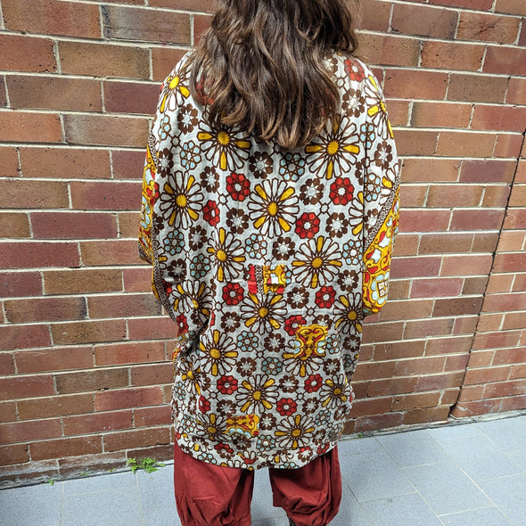 Caftan in Vintage Cotton -Dignified work = A sustainable livelihood for women at risk and survivors of trafficking.