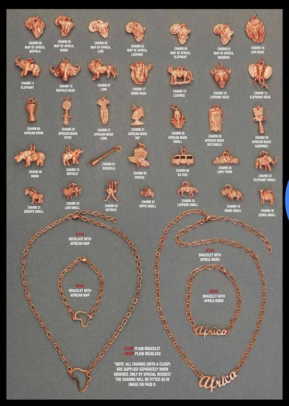African Copper Charm Collection - Necklace or Braclelet