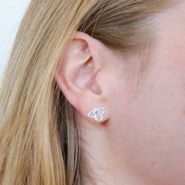 Honeycomb Studs - Silver