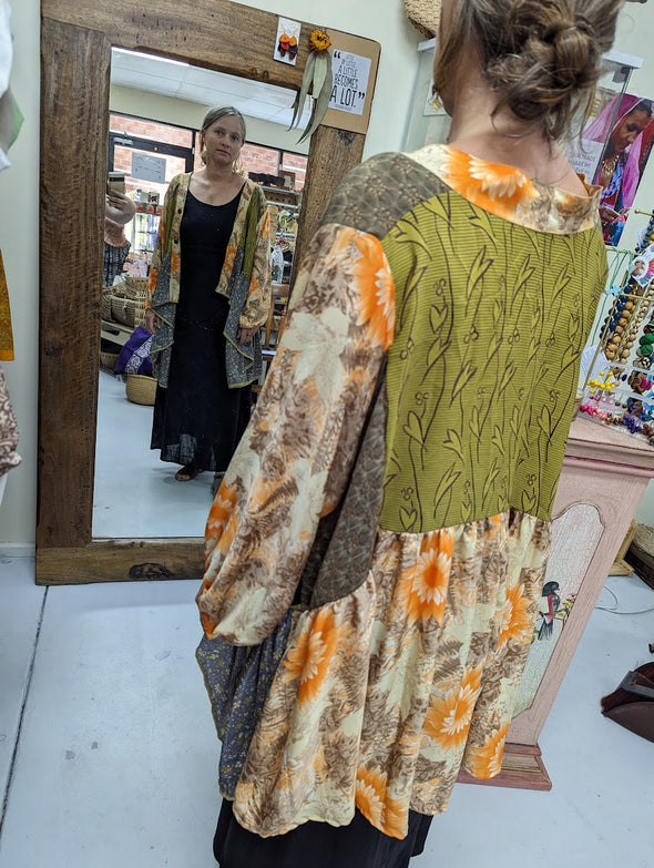 Sari Smock Shirt - Each is One Of a Kind!
