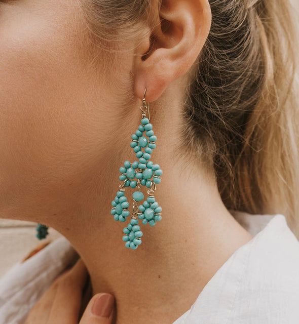 Turquoise Earrings - Cascade